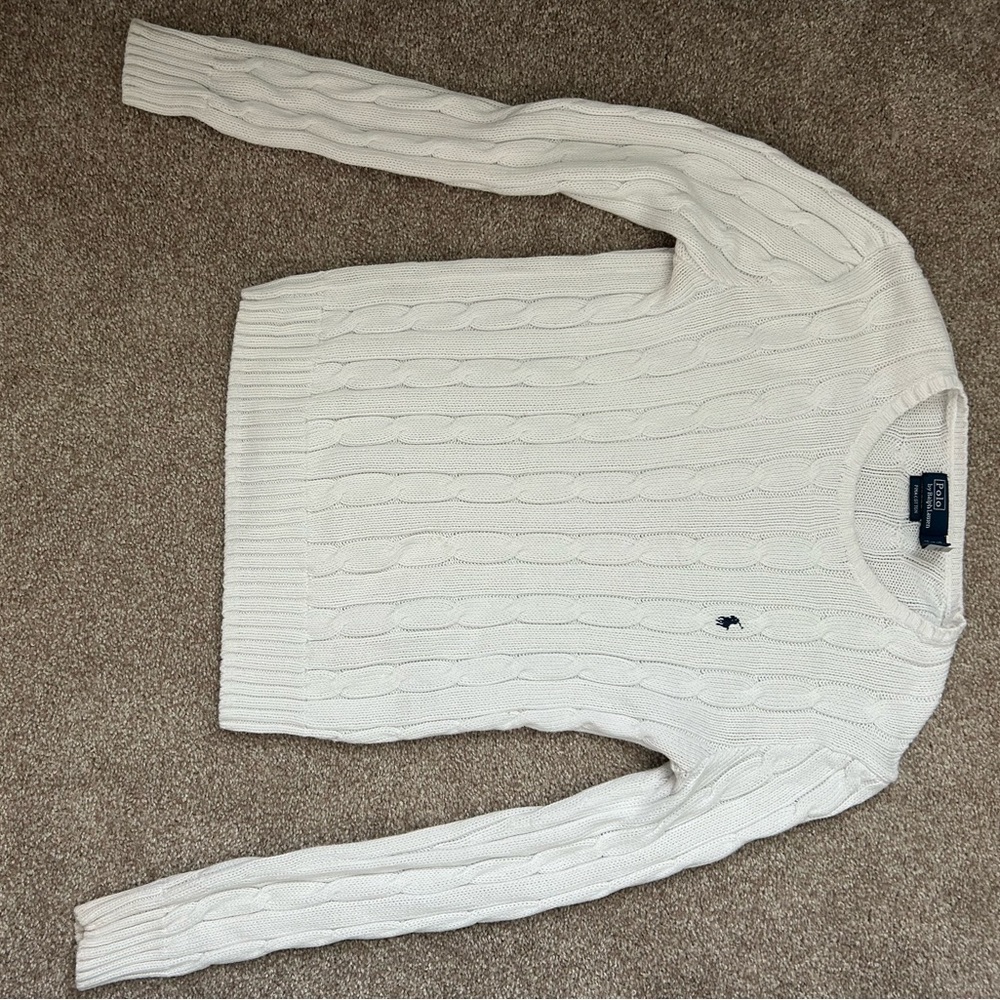 Ralph Lauren Cream Cable Knit Sweater